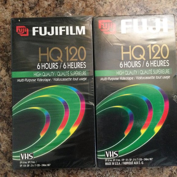Two Fuji HQ 120 6 hours blank videotape never used - Picture 1 of 2
